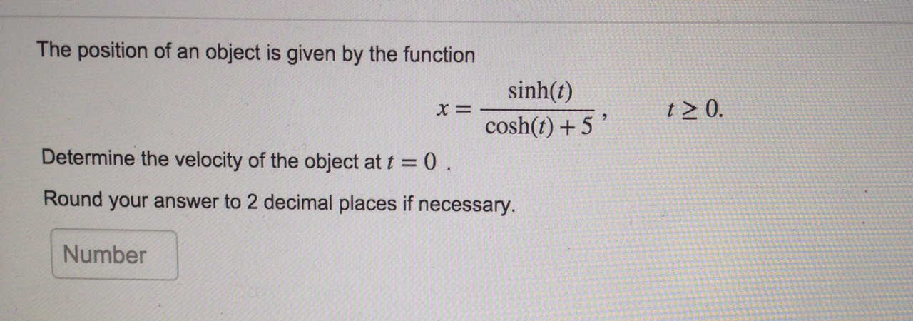 Solved The position of an object is given by the function x | Chegg.com
