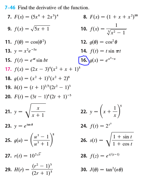 Solved 7-46Find the derivative of the function 7, F(x)= | Chegg.com