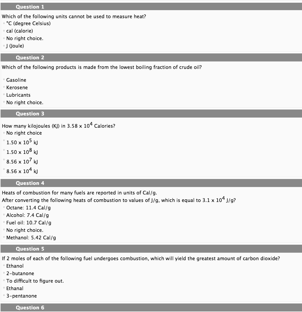Solved Question 11 If The Heat Of Combustion Af Gasoline Is Chegg