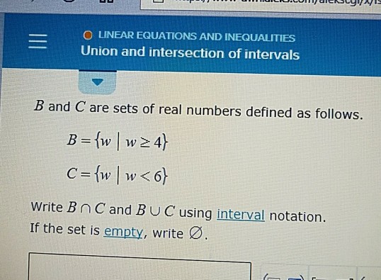 Interval Notation Union
