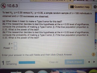 Solved To test H_0: p = 0.35 versus H_1: p