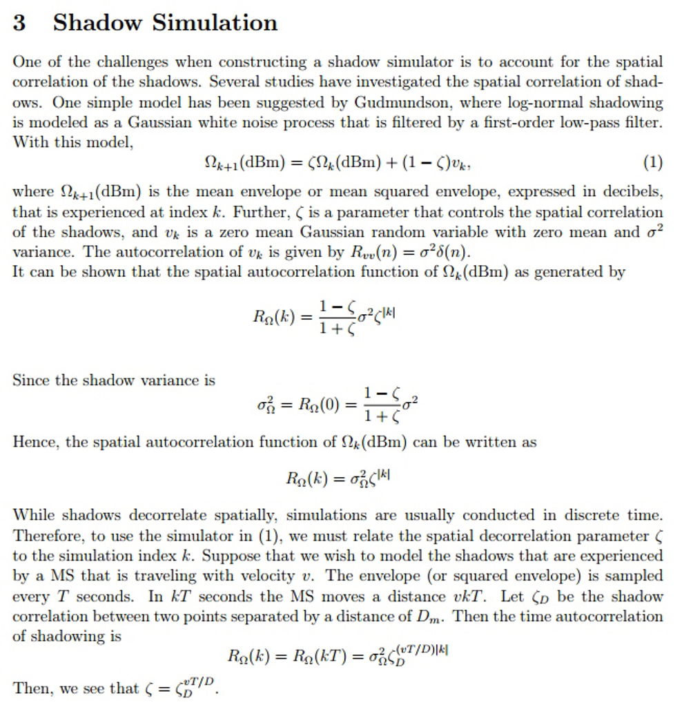 Question: (Computer exercise of shadowing) In this | Chegg.com