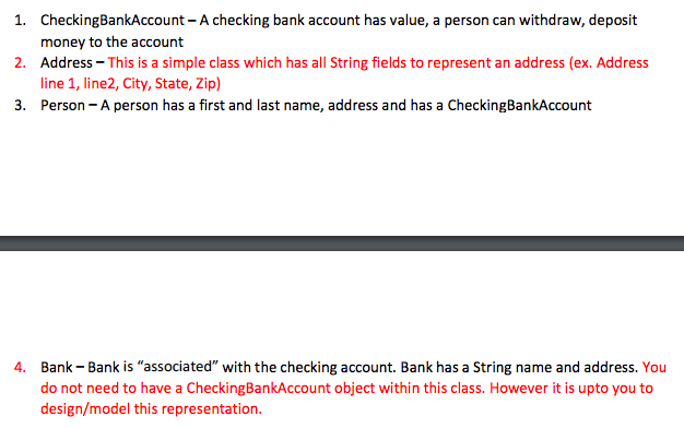 Solved CheckingBankAccount- A Checking Bank Account Has | Chegg.com