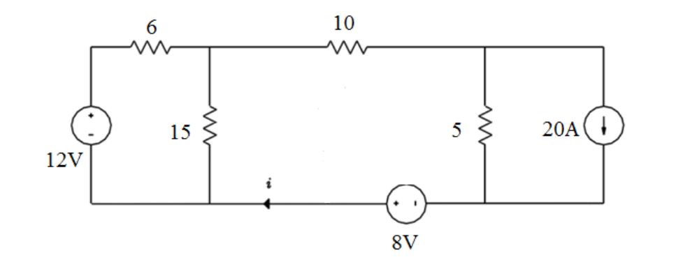 Solved Find current i, in the circuit shown in Figure 1, by | Chegg.com