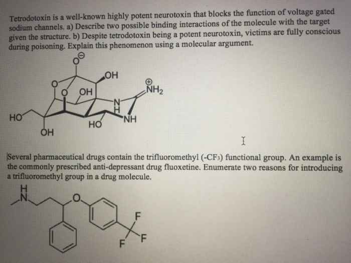 Solved Tetrodotoxin Is A Well-known Highly Potent Neurotoxin | Chegg.com