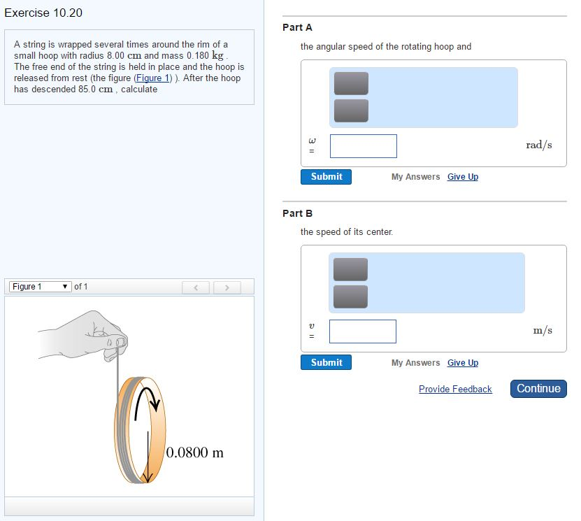 Solved A String Is Wrapped Several Times Around The Rim Of A 