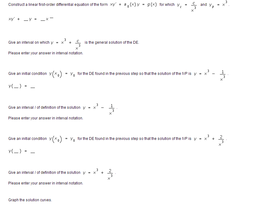 Solved Construct A Linear First Order Differential Equati Chegg Com