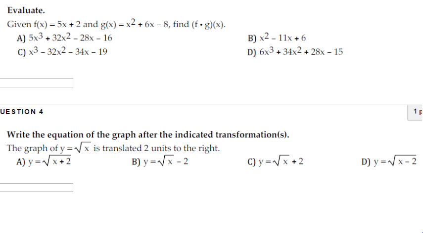 f x )= x 2 6x 5 x 2 5x 6