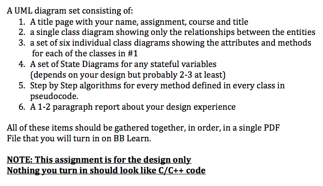 For this assignment we are going to design a system | Chegg.com