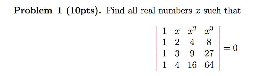 solved-find-all-real-numbers-x-such-that-1111-x234-x-24916-chegg