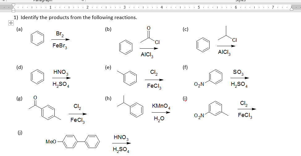 Solved Identify the products from the following reactions. | Chegg.com