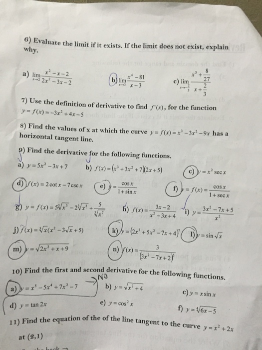 Solved Evaluate the limit if it exists. If the limit does | Chegg.com