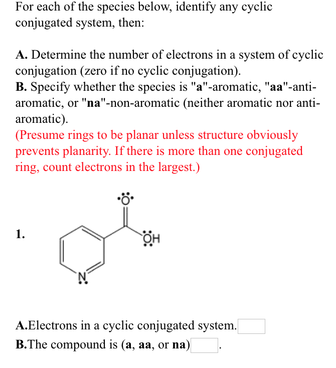 Solved For Each Of The Species Below Identify Any Cyclic 0682