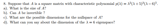 does a matrix have to be square to have a null vector