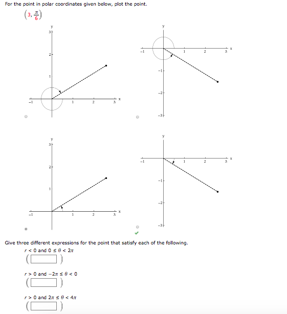 Solved For the point in polar coordinates given below, plot | Chegg.com