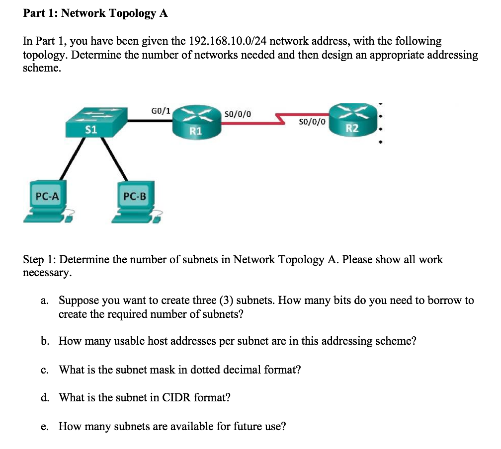 solved-part-1-network-topology-a-in-part-1-you-have-been-chegg