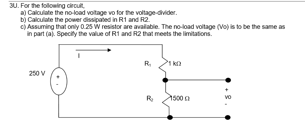 Solved 4u. Use Voltage Division Or Current Division To Find 