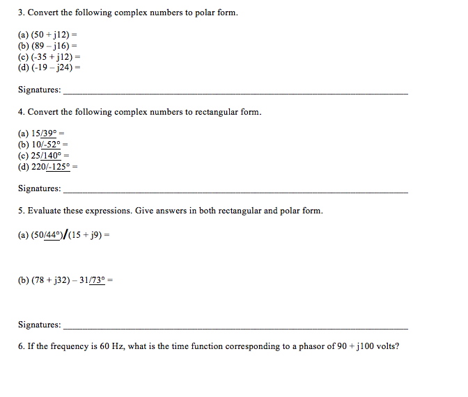 Solved Convert the following complex numbers to polar form. | Chegg.com