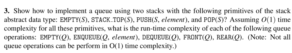 time complexity of enqueue and dequeue