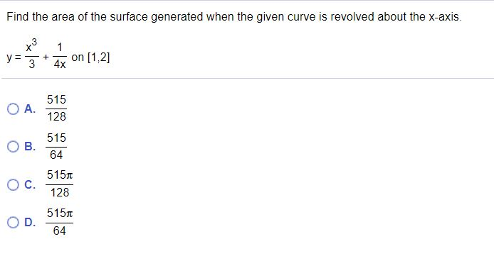 Solved Find the volume of the solid generated by revolving | Chegg.com