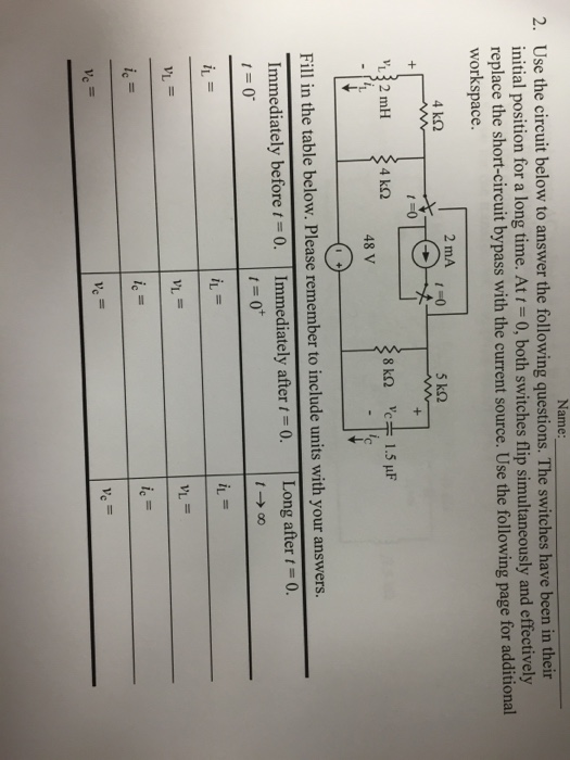 Solved 2. Use the circuit below to answer the following | Chegg.com
