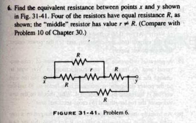 Solved Find the equivalent resistance between points x and y | Chegg.com