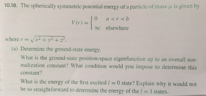 solved-the-spherically-symmetric-potential-energy-of-a-chegg