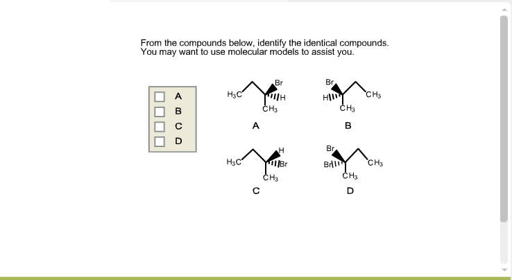 Solved Divide the compounds below into chiral and achiral | Chegg.com