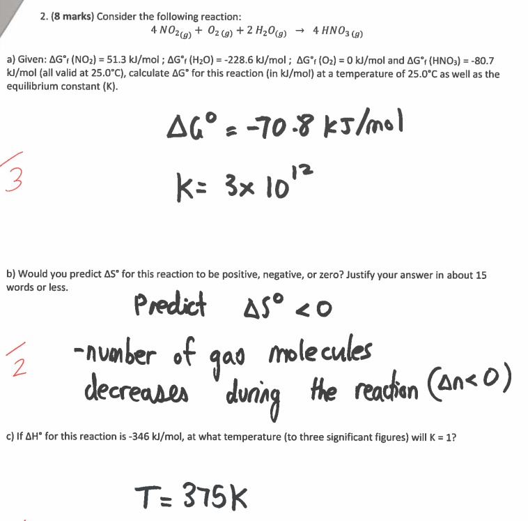 Solved Consider the following reaction: 4 NO_2(g) + O_2 (g) | Chegg.com