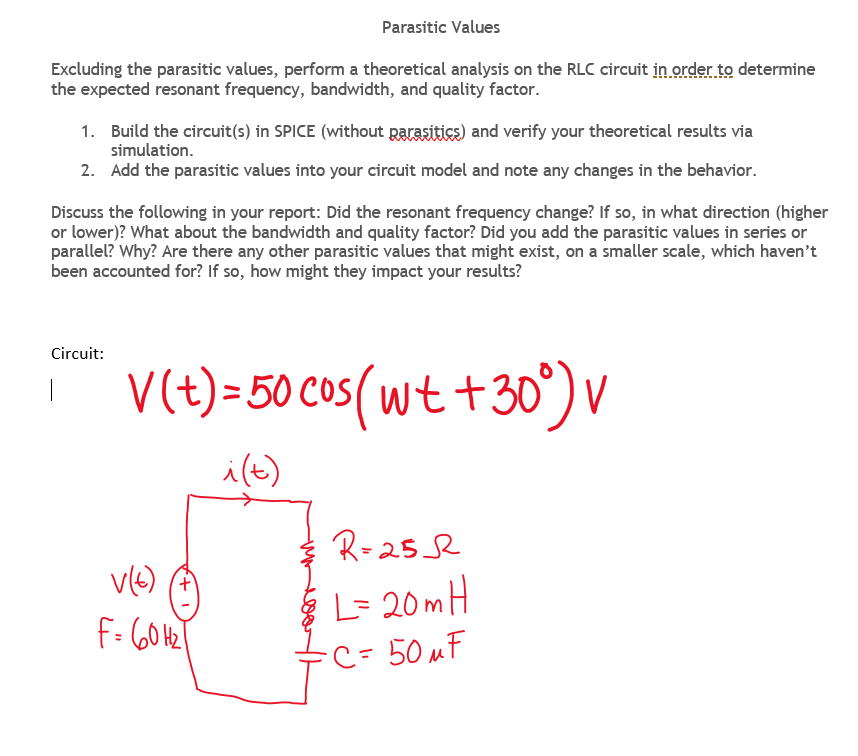 solved-parasitic-values-excluding-the-parasitic-values-chegg