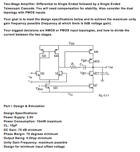 Single Ended Differential Amplifier