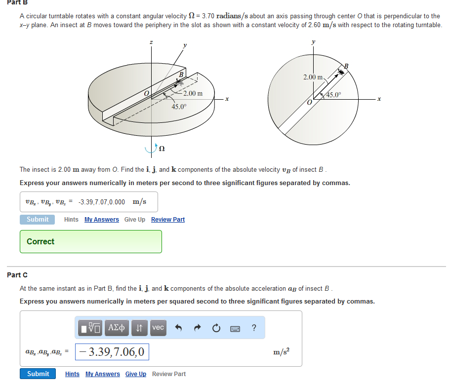 solved-a-circular-turntable-rotates-with-a-constant-angular-chegg