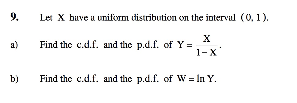 Solved Let X have a uniform distribution on the interval 0, | Chegg.com