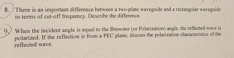Solved There Is An Important Difference Between A Two plate Chegg