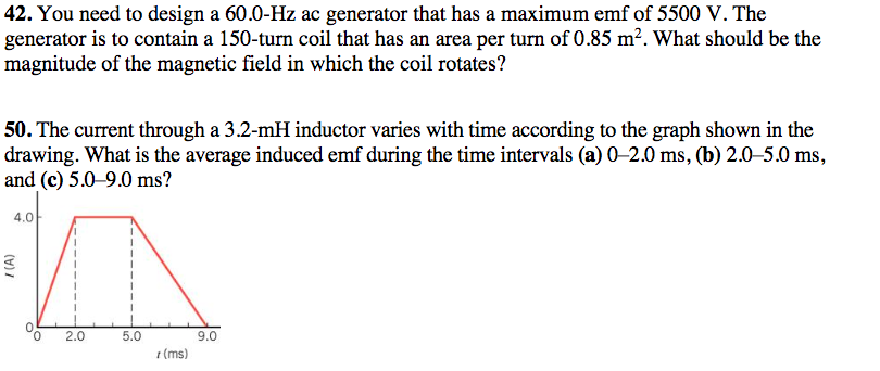Solved 42 You Need To Design A 60 0 Hz Ac Generator That Chegg