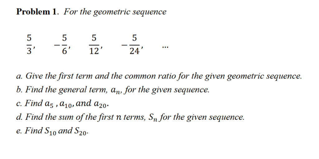 in the geometric sequence 3 6 12 24 the common ratio is