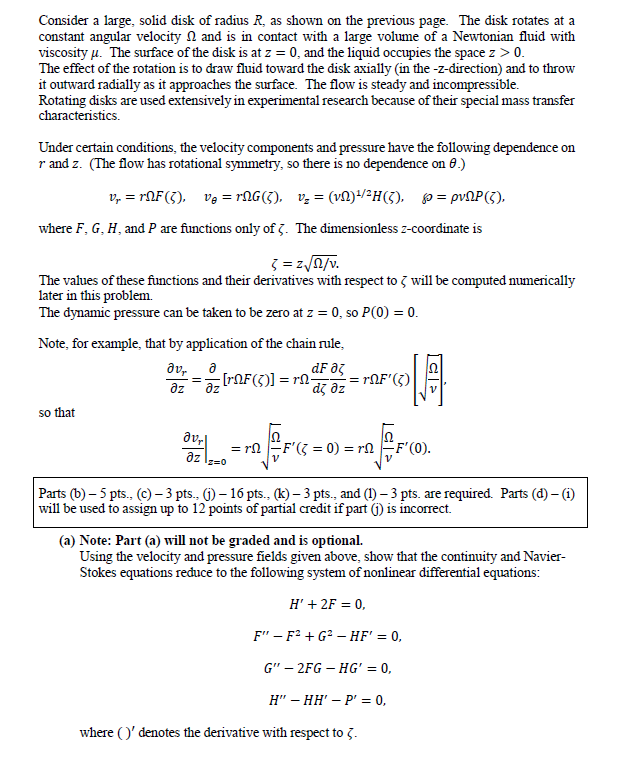 Fluid dynamics problem