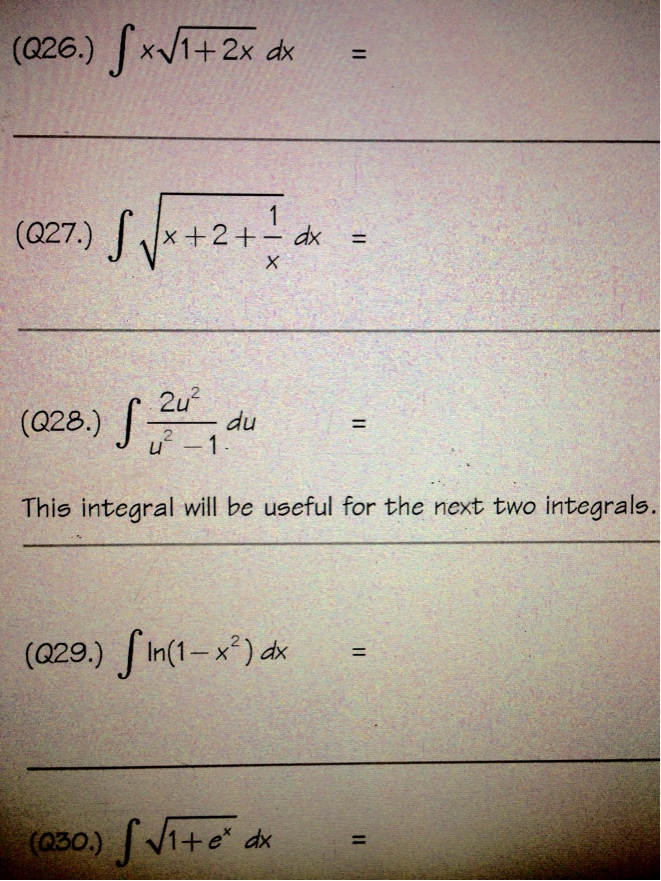 integral dx root x 2 a 2 formula