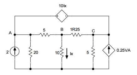 Solved Using node voltage method, determine the essential | Chegg.com