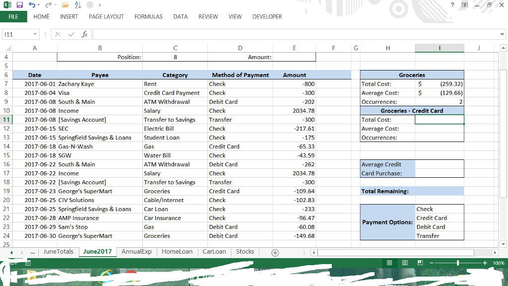 Solved Help With Formulas Please: In Cell I11, Calculate 