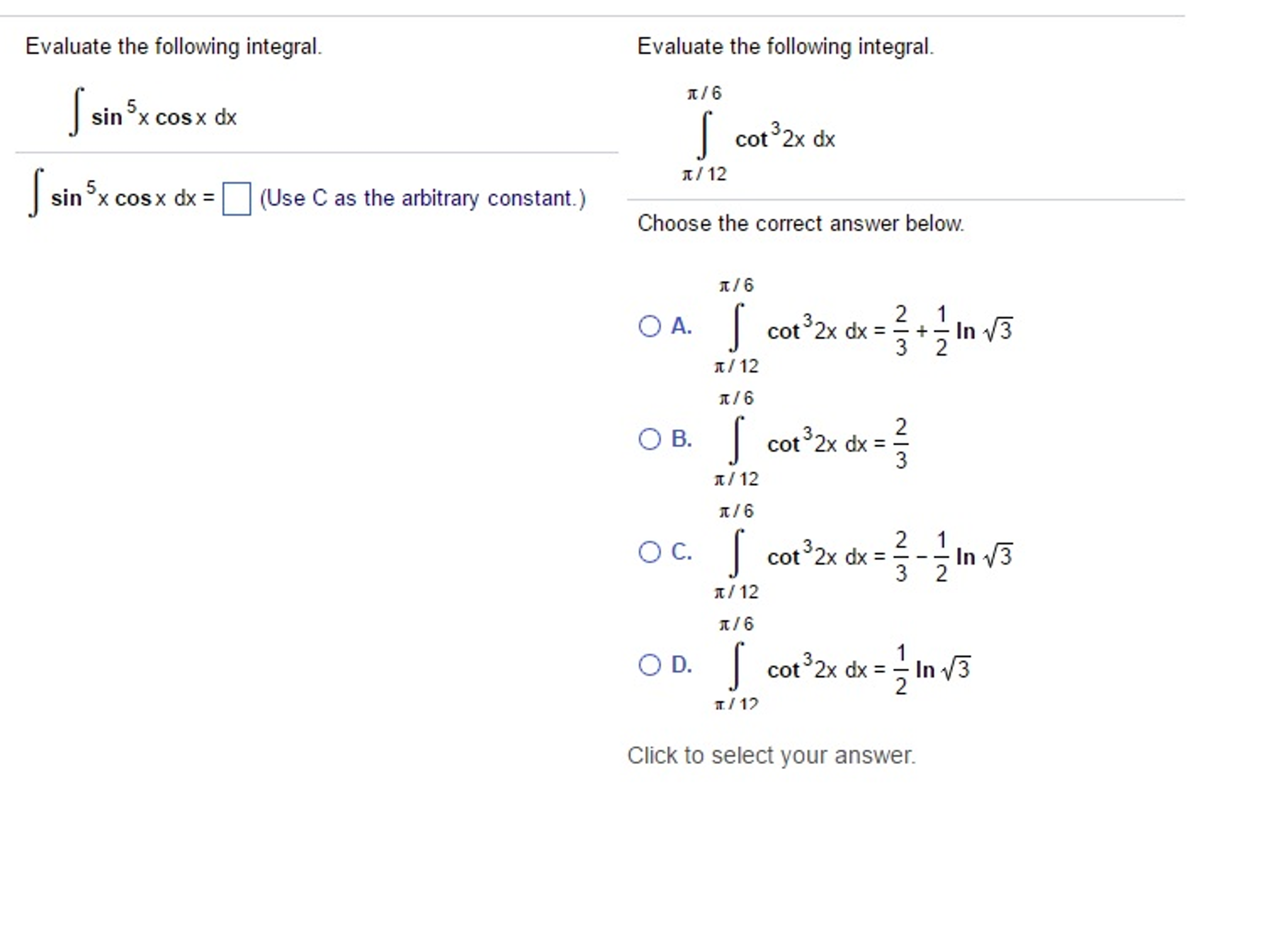 Solved Evaluate The Following Integral Integral Sin 5 X Cos Chegg