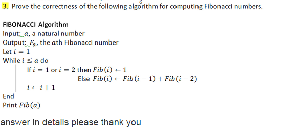 Solved 3. Prove the correctness of the following algorithm | Chegg.com
