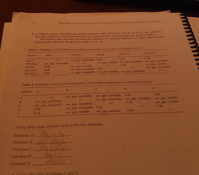 Solved 3. A Student Is Given The Following Labseled 