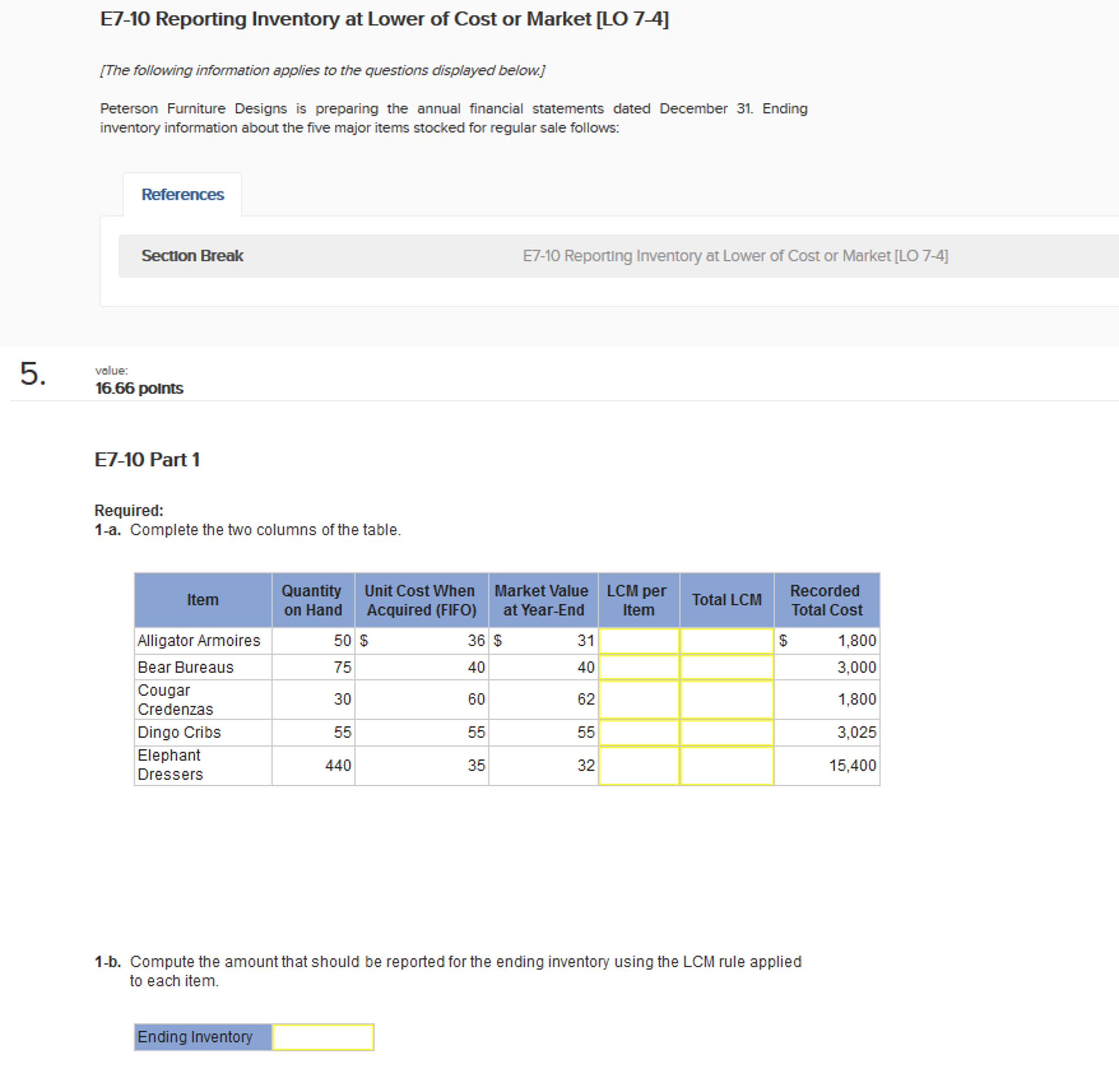 Solved Prepare the journal entry that Peterson Furniture