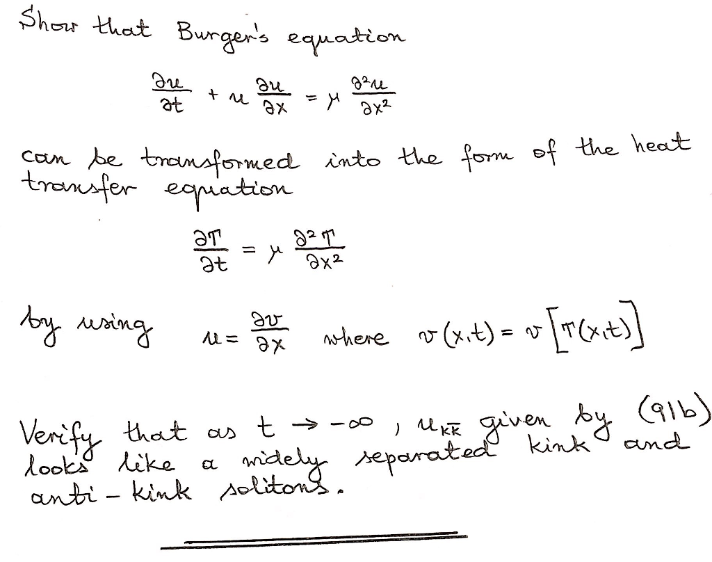 Sher that Burgers equation at can Abe trama femmed | Chegg.com