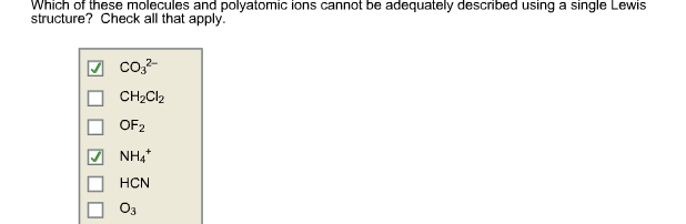 Solved Which Of These Molecules And Polyatomic Ions Cannot