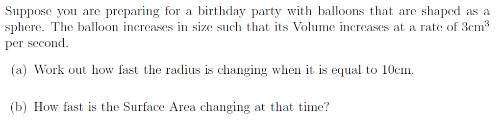 Solved Suppose you are preparing for a birthday party with | Chegg.com