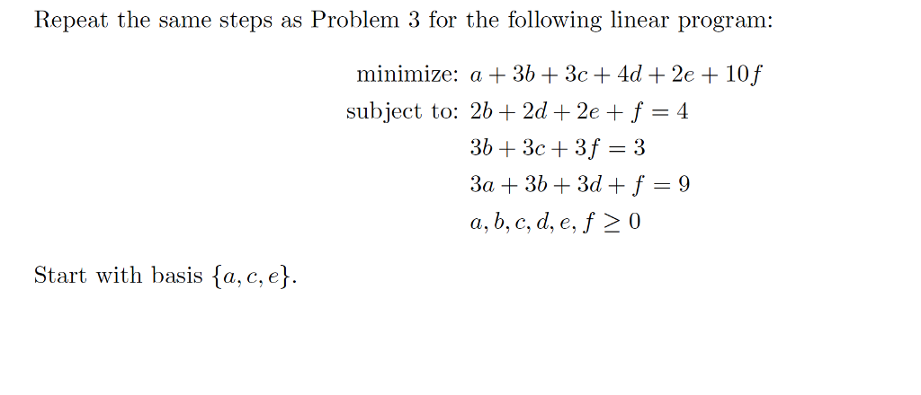 Solved Consider The Following Linear Program: Minimize: | Chegg.com