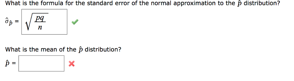 Solved What is the formula for the standard error of the | Chegg.com