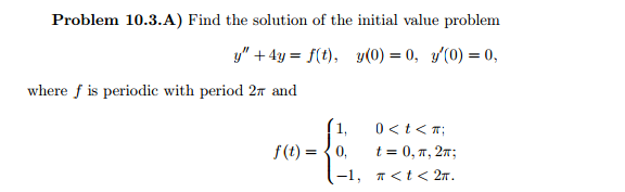 Solved Find the solution of the initial value problem y